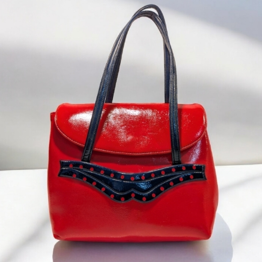 Vintage 60's Retro John Hort Leather Hand Bag